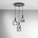 Luce Ambiente Design I-WEIZEN-S3 Pendelleuchte WEIZEN E14 | schwarz | chrom