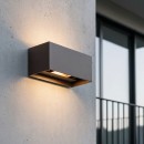 Ideal lux I328669 LED Außenwandleuchte ATOM | 25W integrierte LED-Quelle | 2100lm | 3000K