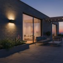 Ideal lux I328676 LED Außenwandleuchte ATOM | 25W integrierte LED-Quelle | 2100lm | 3000K