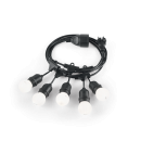 Ideal Lux 159 836 Außenpendelleuchte Kette 5x15W | E27 | IP44 - schwarz