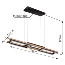 Globo 67266H LED-Deckenleuchte Illa 1x30W | 1000lm | 3000K - opal, braun, schwarz