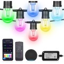 Immax 07900L LED-Außenlichtgirlande Smart 1x15W | 1200lm | 2700/4000/6500K | IP65 | RGB - dimmbar, WiFi, Tuya, schwarz
