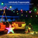 Immax 07900L LED-Außenlichtgirlande Smart 1x15W | 1200lm | 2700/4000/6500K | IP65 | RGB - dimmbar, WiFi, Tuya, schwarz