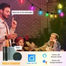 Immax 07900L LED-Außenlichtgirlande Smart 1x15W | 1200lm | 2700/4000/6500K | IP65 | RGB - dimmbar, WiFi, Tuya, schwarz