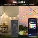 Immax 07900L LED-Außenlichtgirlande Smart 1x15W | 1200lm | 2700/4000/6500K | IP65 | RGB - dimmbar, WiFi, Tuya, schwarz