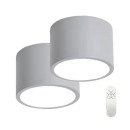 Immax NEO 07143-GR15BD Set 2x Deckenleuchte Rondate 2x12w | 840lm | 2700-6500k - dimmbar, zigbee 30, grau
