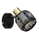 Globo 54357-1B Wandleuchte Indiana 1x40W | E14 - schwarz, gold