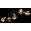 Globo 54357-5B Pendel-Deckenleuchte Idniana 5x40W | E14 - schwarz, gold