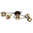 Globo 54357-5B Pendel-Deckenleuchte Idniana 5x40W | E14 - schwarz, gold