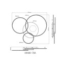 Globo 48466-70A LED Deckenleuchte INVERTINA  | 70W integrierte LED-Quelle | 4599lm | 2700-6500K