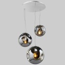 Italux PND-3693-3-CH + SMK Hängeleuchte Sao 3x60W | E27 - chrom, rauchglas