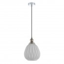 Italux PND-8002-1C-AC-OP Pendelleuchte Rodez 1x60W | E27 - Nickel satiniert, transparent