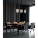 Italux PND-5588-3M-SC + AMB Pendelleuchte Antiola 3x40W | E27 - Nickel, satiniert, Bernstein