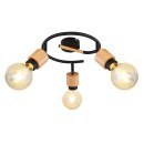 Globo 54031-3 Pendel-Deckenleuchte Jorna 3x40W | E27 - braun, schwarz