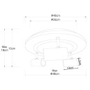 Globo 67307D LED Deckenleuchte KASSU  | 15W integrierte LED-Quelle | 1300lm | 3000K