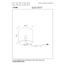 Lucide L255103560 Tischlampe VITRO  E27