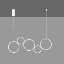 Luce Ambiente Design FREDY-S5 LED Pendelleuchte FREDY | 60W integrierte LED-Quelle | Seilleuchte | weiß