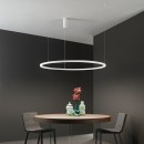 Luce Ambiente Design HOOP-S120-BCO LED Pendelleuchte HOOP | 60W integrierte LED-Quelle | Seilleuchte | weiß