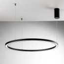 Luce Ambiente Design HOOP-S120-NER LED Pendelleuchte HOOP | 60W integrierte LED-Quelle | Seilleuchte | schwarz