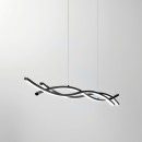 Luce Ambiente Design KINETIC-S-NER LED Pendelleuchte KINETIC | 40W integrierte LED-Quelle | Seilleuchte | schwarz
