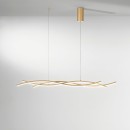 Luce Ambiente Design KINETIC-S-ORO  LED Pendelleuchte KINETIC | 40W integrierte LED-Quelle | Seilleuchte | gold