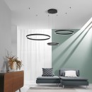 Luce Ambiente Design AKROBAT-S3-NER LED Pendelleuchte AKROBAT | 120W integrierte LED-Quelle | Seilleuchte | schwarz
