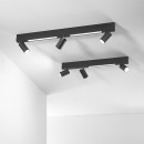 Luce Ambiente Design ORIENTED-5-NER LED Spot-Deckenleuchte ORIENTED | 3xGU10 10WLED 2x8W GU10 | schwarz