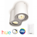 Philips Hue 56332/31/P7 LED Decken- und Spotleuchte Pillar 2x5,5W | 2200-6500K - White Ambiance