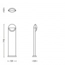 Philips 16458/87/16 LED Sockelleuchte Steinbock 1x6W | 2700K | IP44