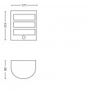 Philips 17324/47/16 LED Außenwandleuchte mit Bewegungssensor Python 1x6W | 2700K | IP44