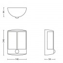 Philips 16465/93/16 LED Außenwandleuchte mit Bewegungssensor Auf 1x6W | IP44