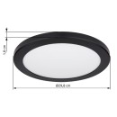 Globo 12379-24B LED-Deckenleuchte Lasse 1x24W | 1800lm | 3000-4000-6500K - schwarz