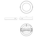 Globo 12379-6B LED-Deckenleuchte Lasse 1x6W | 400lm | 3000-4000-6500K - schwarz