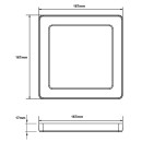 Globo 12380-12B LED-Deckenleuchte Lasse 1x12W | 900lm | 3000-4000-6500K - schwarz, opal