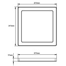Globo 12380-18B LED-Deckenleuchte Lasse 1x18W | 1400lm | 3000-4000-6500K - schwarz, opal