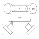 Philips 50602/31/P0 Decken- und Spotleuchte Bukko 2x4,3W | 2200-2700K - SceneSwitch