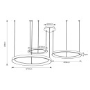 Lucide L464039930 LED Pendelleuchte VIDAL  | 120W integrierte LED-Quelle | 5080lm | 2700K
