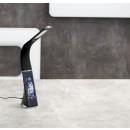 Immax 08947L LED Tischleuchte mit Display Leather 1x7W | 5000-6000K - dimmbar, Kunstleder