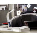 Immax 08949L LED Tischleuchte mit Display Leather 1x7W | 5000-6000K - dimmbar, Kunstleder