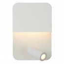 Lucide 79200/08/31 LED Wandleuchte mit Leselampe Boxer 3W und 5W| 3000K - weiß