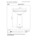 Lucide L028070430 LED Tischlampe für den Außenbereich JIVE | 3W integrierte LED-Quelle | 180lm