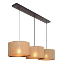 Lucide 03429/03/30 MAGIUS Pendel-Deckenleuchte 3xE27 - Rattan, schwarz