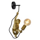 Lucide 10202/01/30 EXTRAVAGANZA CHIMP dekorative Wandlampe 1xE27 - schwarz, gold