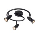 Lucide 13955/03/30 CARO Deckenstrahler D310mm | 3xGU10 - schwarz