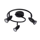 Lucide 13955/03/30 CARO Deckenstrahler D310mm | 3xGU10 - schwarz