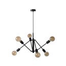 Lucide 21424/06/30 Hängende Deckenleuchte Lester 6x40w | E27 - schwarz, etabliert