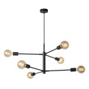 Lucide 21424/06/30 Hängende Deckenleuchte Lester 6x40w | E27 - schwarz, etabliert