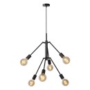 Lucide 21424/06/30 Hängende Deckenleuchte Lester 6x40w | E27 - schwarz, etabliert