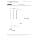 Lucide 24402/15/30 MARGARY Pendel-Deckenleuchte LED 3x4W | 1300lm | 2700 K - schwarz