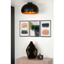 Lucide 30186/38/30 SHARAN Deckeneinbauleuchte D380mm | 1xE27 - schwarz, Rauchglas